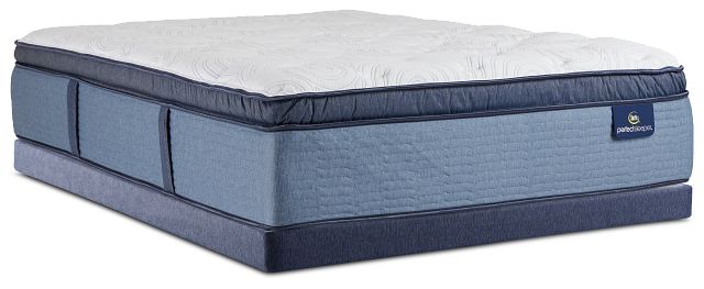 Serta Admiral Twilight Plush Pillow Top Low-profile Mattress Set