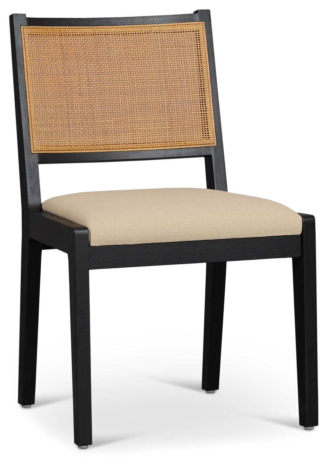 Pacific Black Woven Upholstered Side Chair