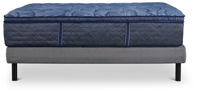 Serta Perfect Sleeper Cobalt Calm Plush Motion Perfect 4 Adjustable Base Set