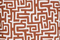 Enid Dark Orange Fabric Accent Pouf