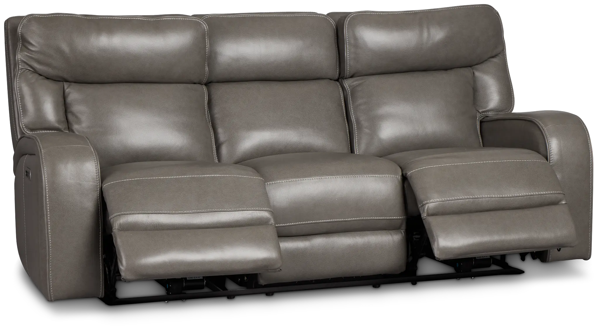 Jasper Gray Leather Power Reclining Sofa Jasper Gray Leather Power Reclining Sofa