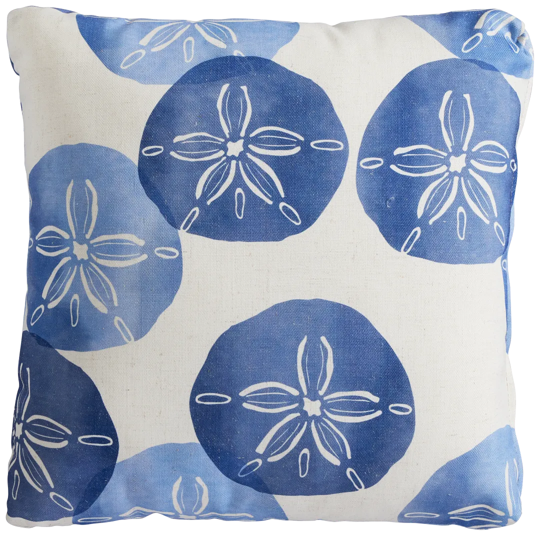 Sand Dollar Blue 18" Accent Pillow