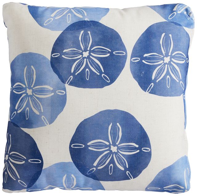 Sand Dollar Blue 18" Accent Pillow