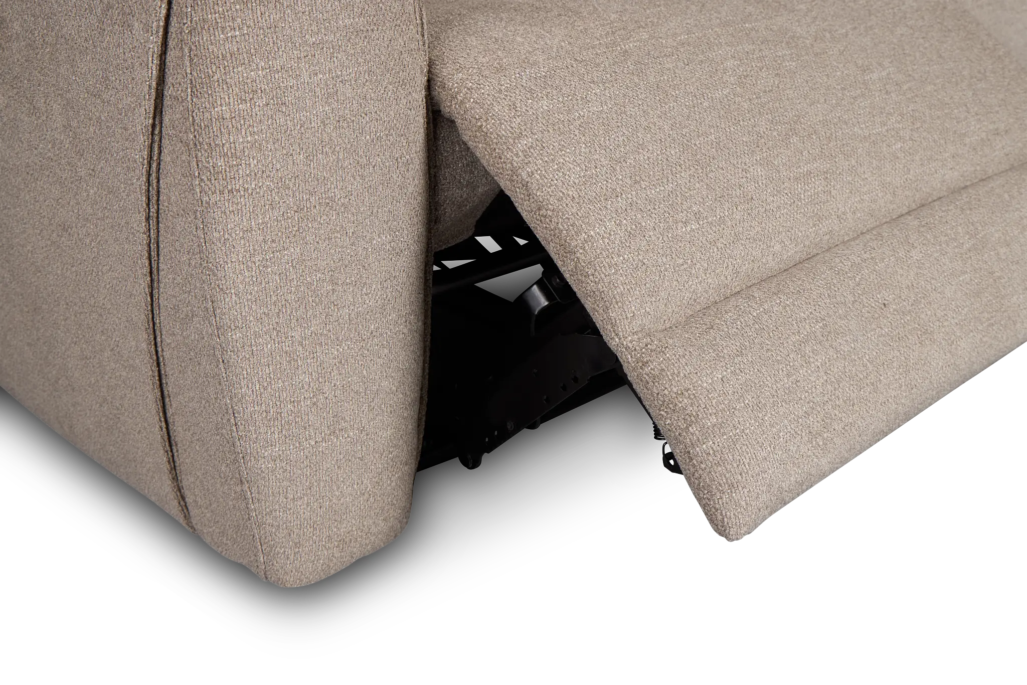 Walker Beige Fabric Large Triple Power Reclining Two-arm Sectional Walker Beige Fabric Large Triple Power Reclining Two-arm Sectional