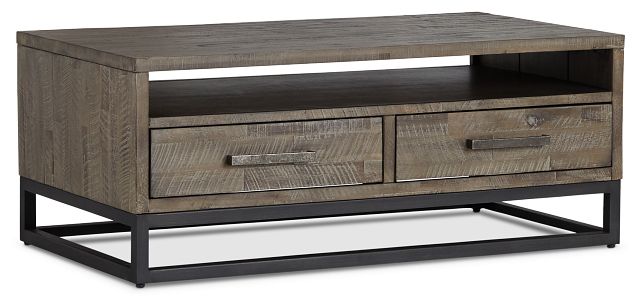 Hayes Light Gray Rectangular Coffee Table