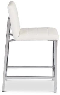 Amalfi White 24" Upholstered Barstool
