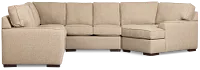 Sinclair Brown Fabric Large Right Cuddler Sectional