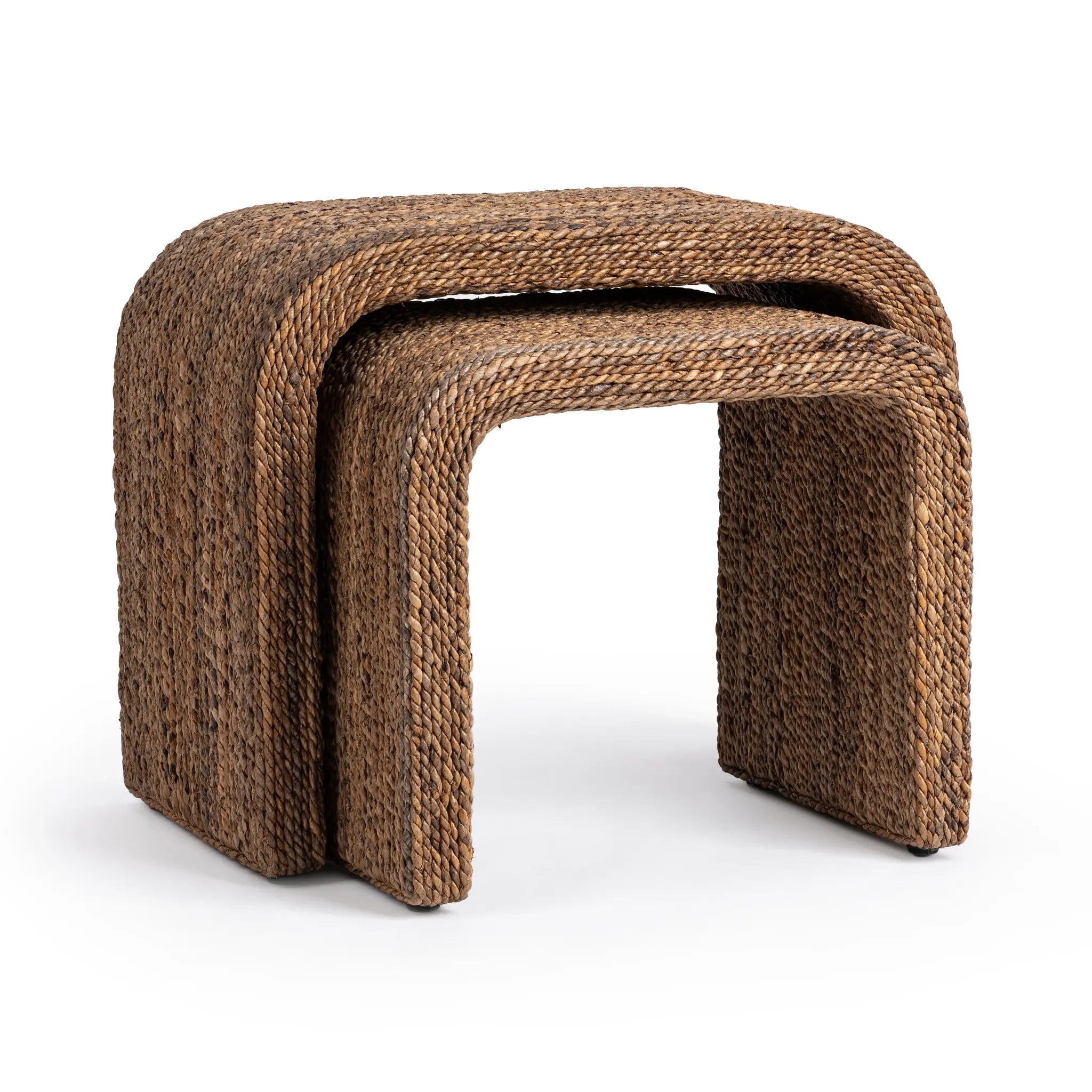 Tiki Light Tone Set Of 2 Nesting End Table Tiki Light Tone Set Of 2 Nesting End Table