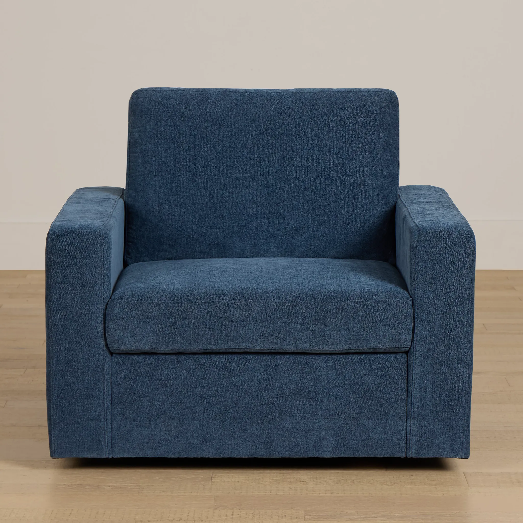 Addie Blue Fabric Swivel Chair
