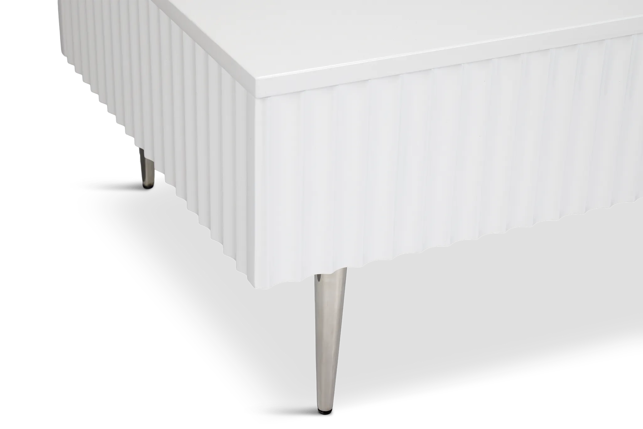 Surge White Rectangular Coffee Table