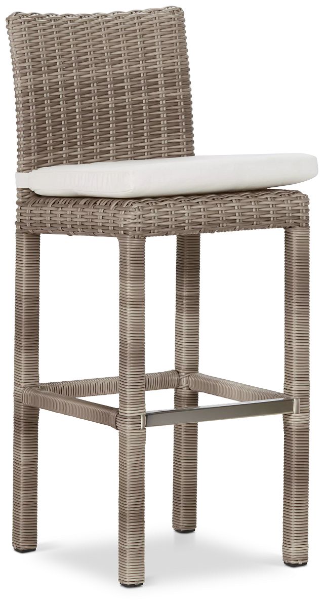 Raleigh White Woven 30" Barstool