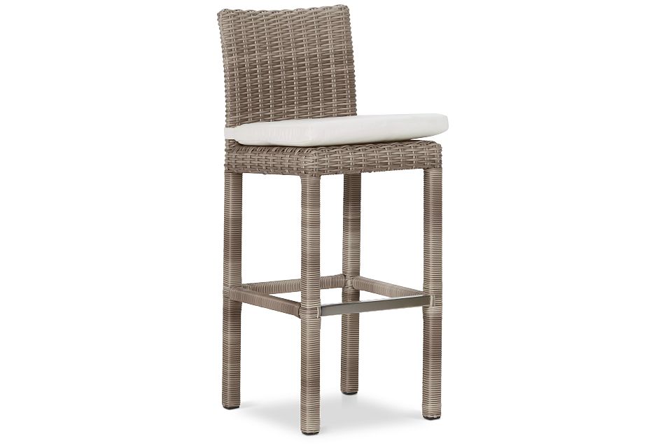 Raleigh White Woven 30" Barstool