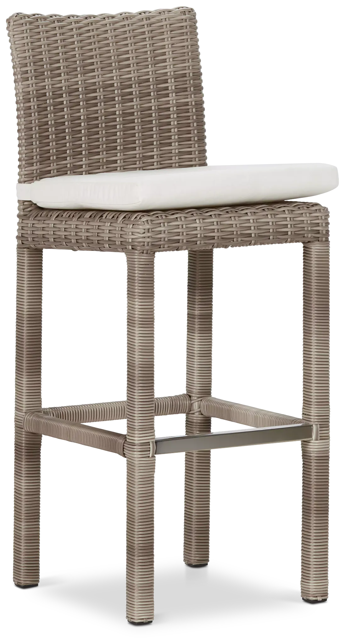 Raleigh White Woven 30" Barstool
