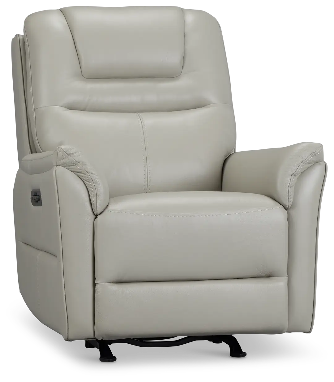 Archie Light Gray Lthr/vinyl Power Recliner With Heat And Massage Archie Light Gray Lthr/vinyl Power Recliner With Heat And Massage