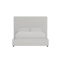 Grayton Maguire Ivory 54" Upholstered Platform Bed