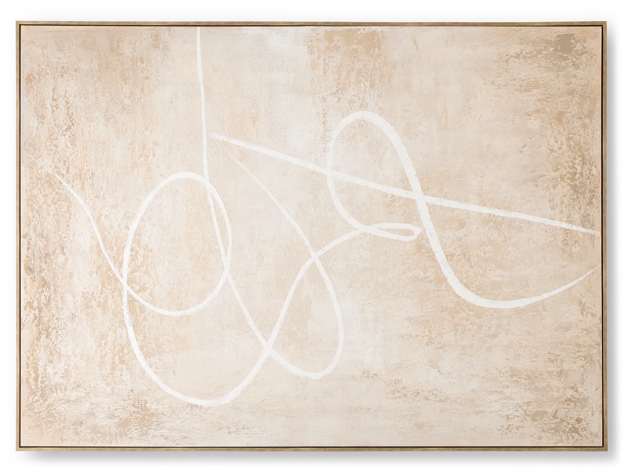 Derry Beige Large Framed Wall Art