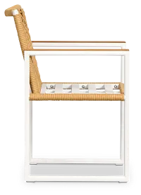 Sunrise White Teak Arm Chair Frame