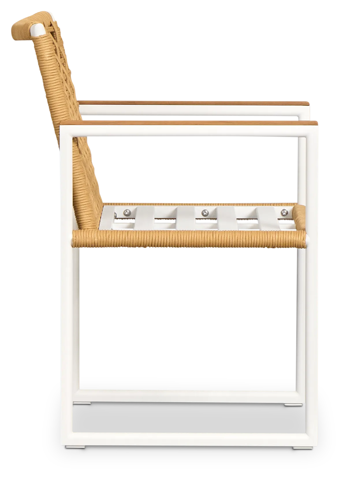 Sunrise White Teak Arm Chair Frame