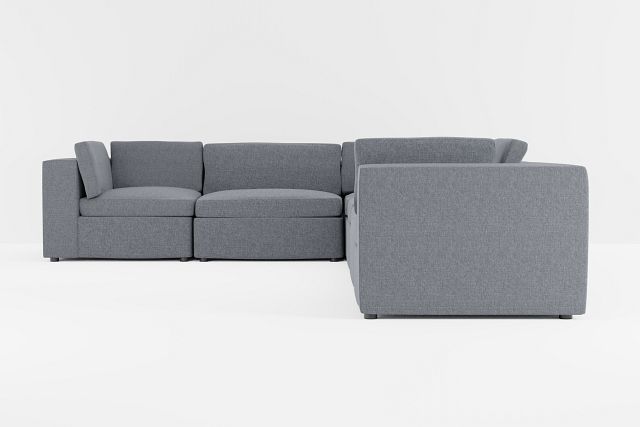 Destin Elevation Gray Fabric 6-piece Modular Sectional