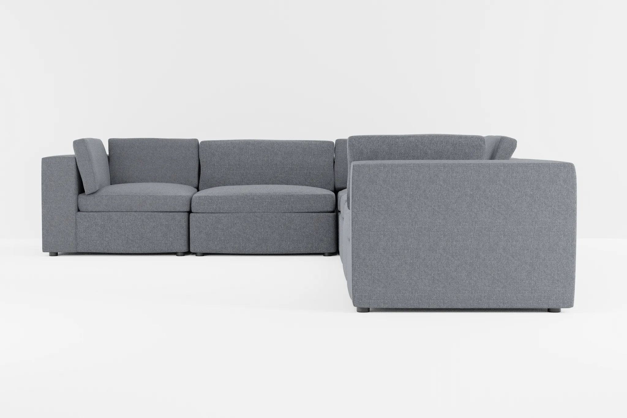 Destin Elevation Gray Fabric 6-piece Modular Sectional