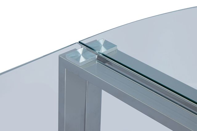 Olympia Glass Large Corner Desk