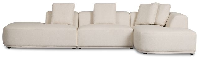 Catalina Beige Fabric Small Right Chaise Sectional
