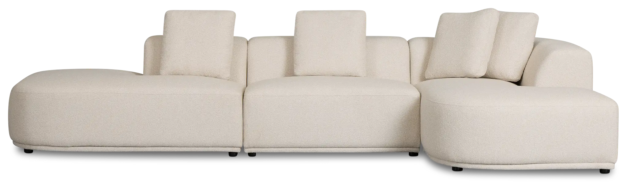 Catalina Beige Fabric Small Right Chaise Sectional Catalina Beige Fabric Small Right Chaise Sectional
