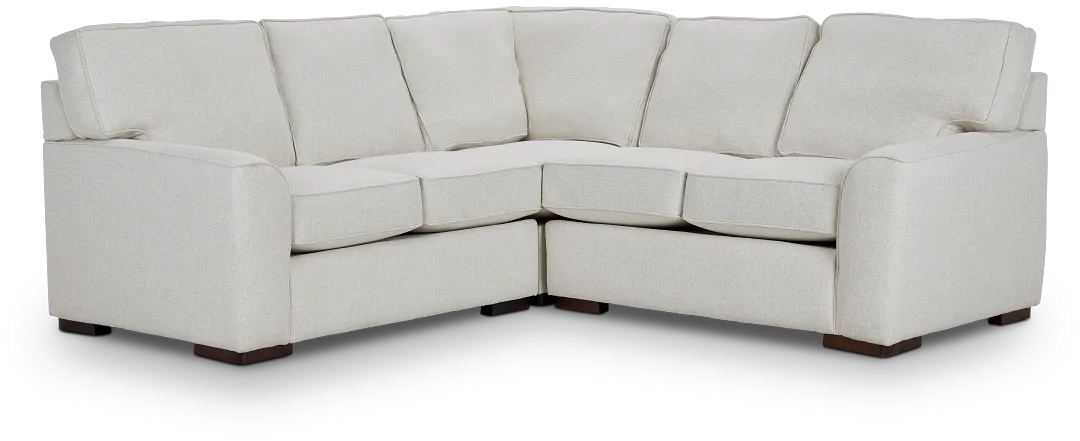 Austin White Fabric Small Two-arm Sectional