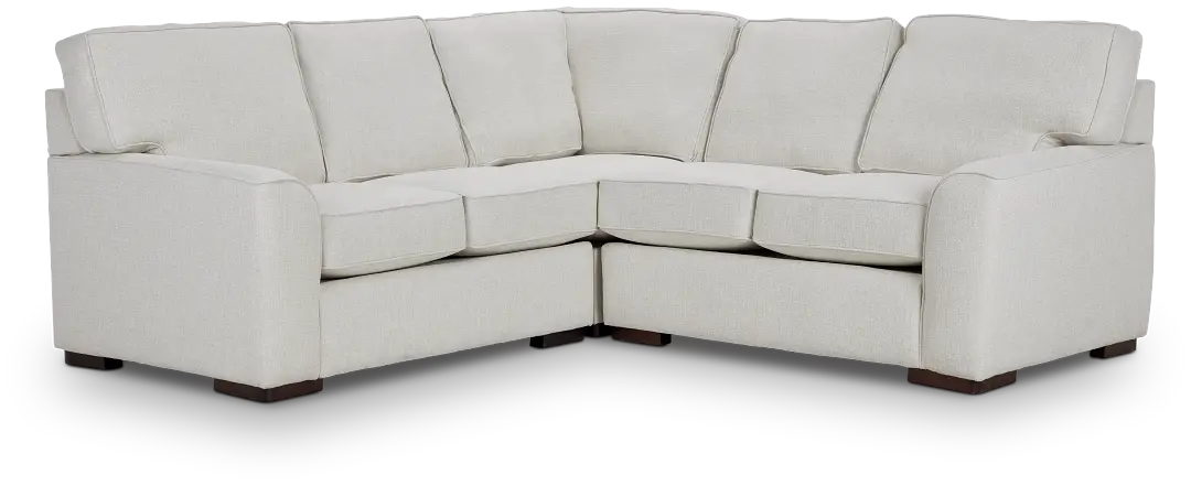Austin White Fabric Small Two-arm Sectional Austin White Fabric Small Two-arm Sectional
