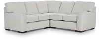 Austin White Fabric Small Two-arm Sectional