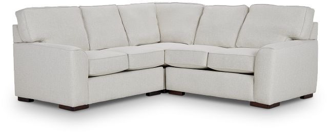 Austin White Fabric Small Two-arm Sectional