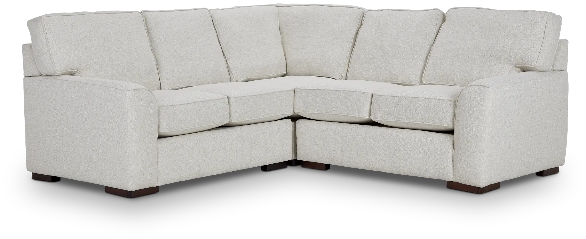 Austin White Fabric Small Two-arm Sectional Austin White Fabric Small Two-arm Sectional