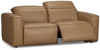 Ryland Brown Lthr/vinyl Power Reclining Sofa