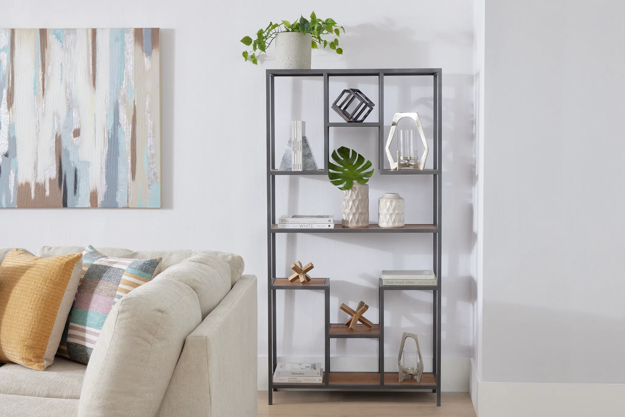 Mila2 Silver Bookcase