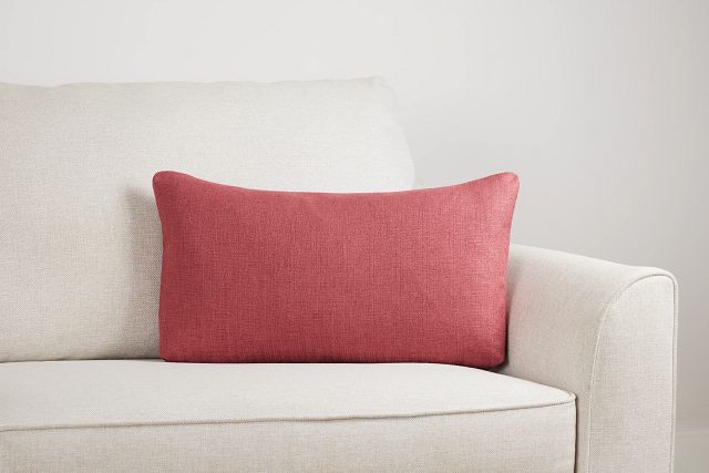Zeke Coral Lumbar Accent Pillow