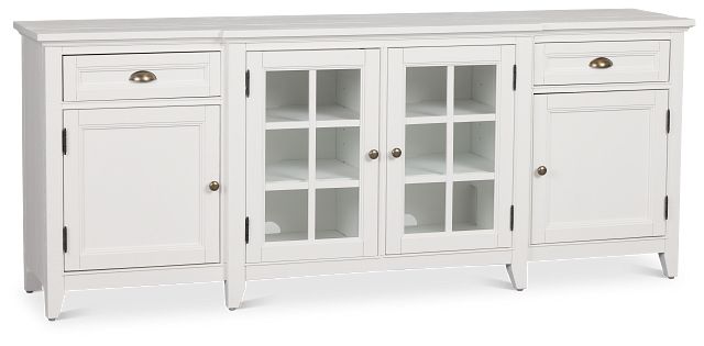 Heron Cove White 80" Tv Stand