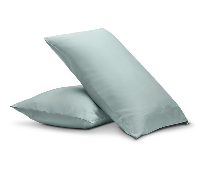Rest & Renew Egyptian Cotton Blue 400 Thread Set Of 2 Pillowcases