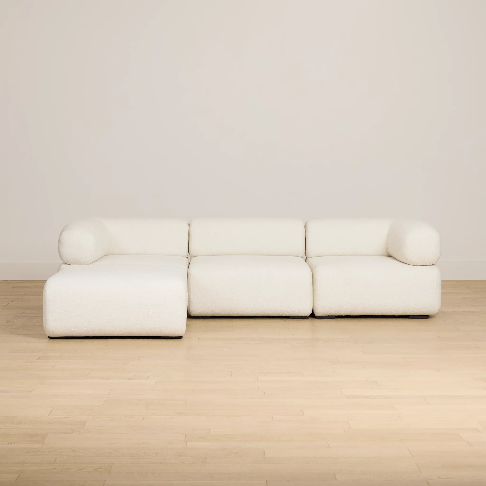 Celeste Light Beige Fabric 4-piece Chaise Sectional