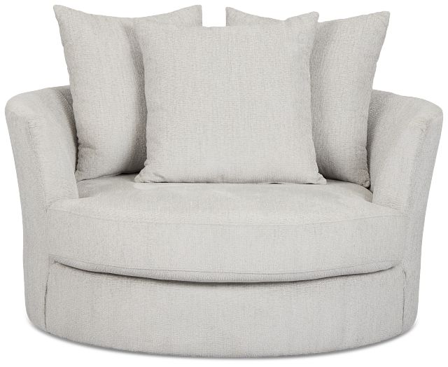 Everly Gray Fabric Swivel Chair