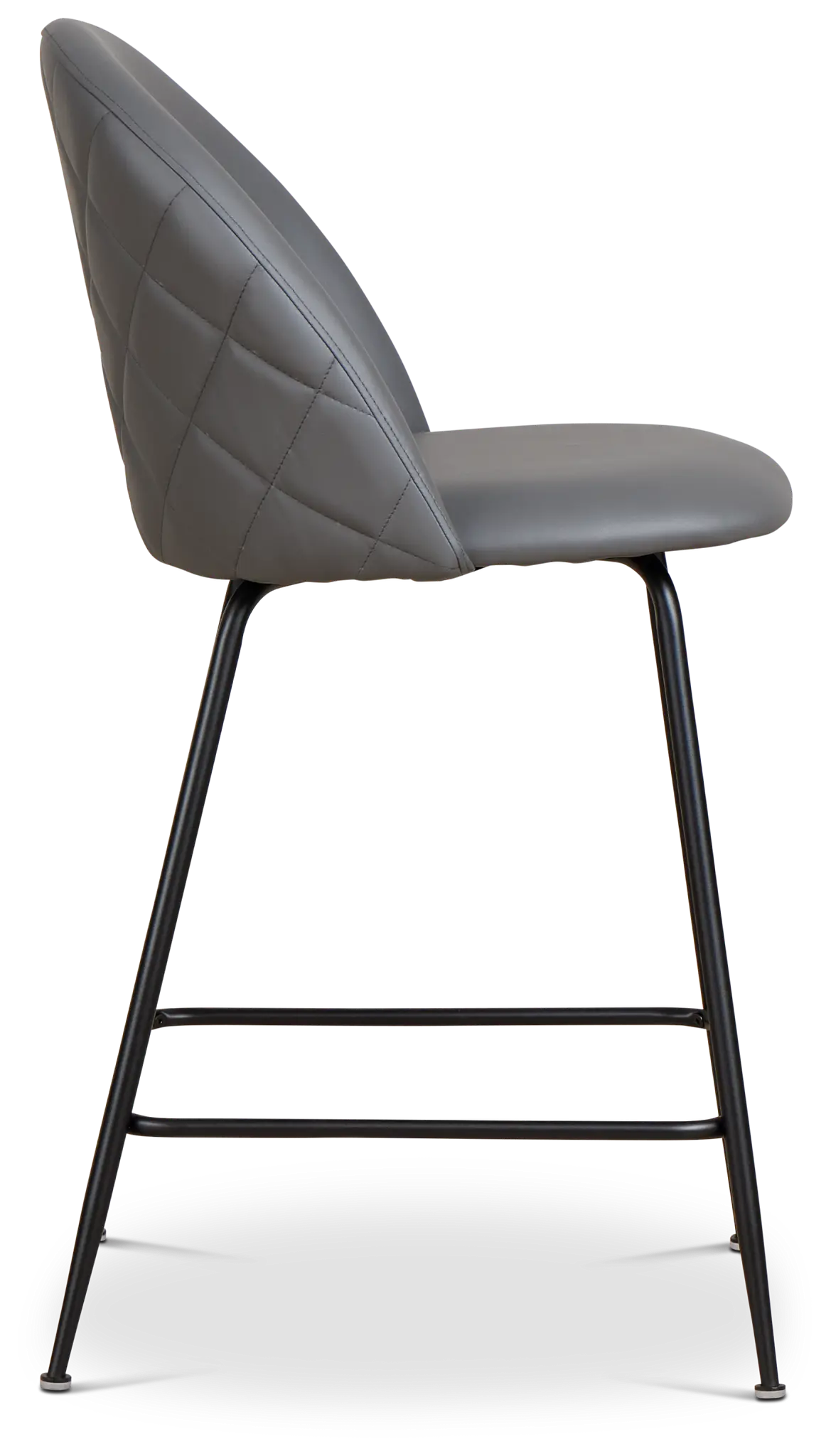 Capri Dark Gray Upholstered 24" Barstools W/black Legs Capri Dark Gray Upholstered 24" Barstools W/black Legs