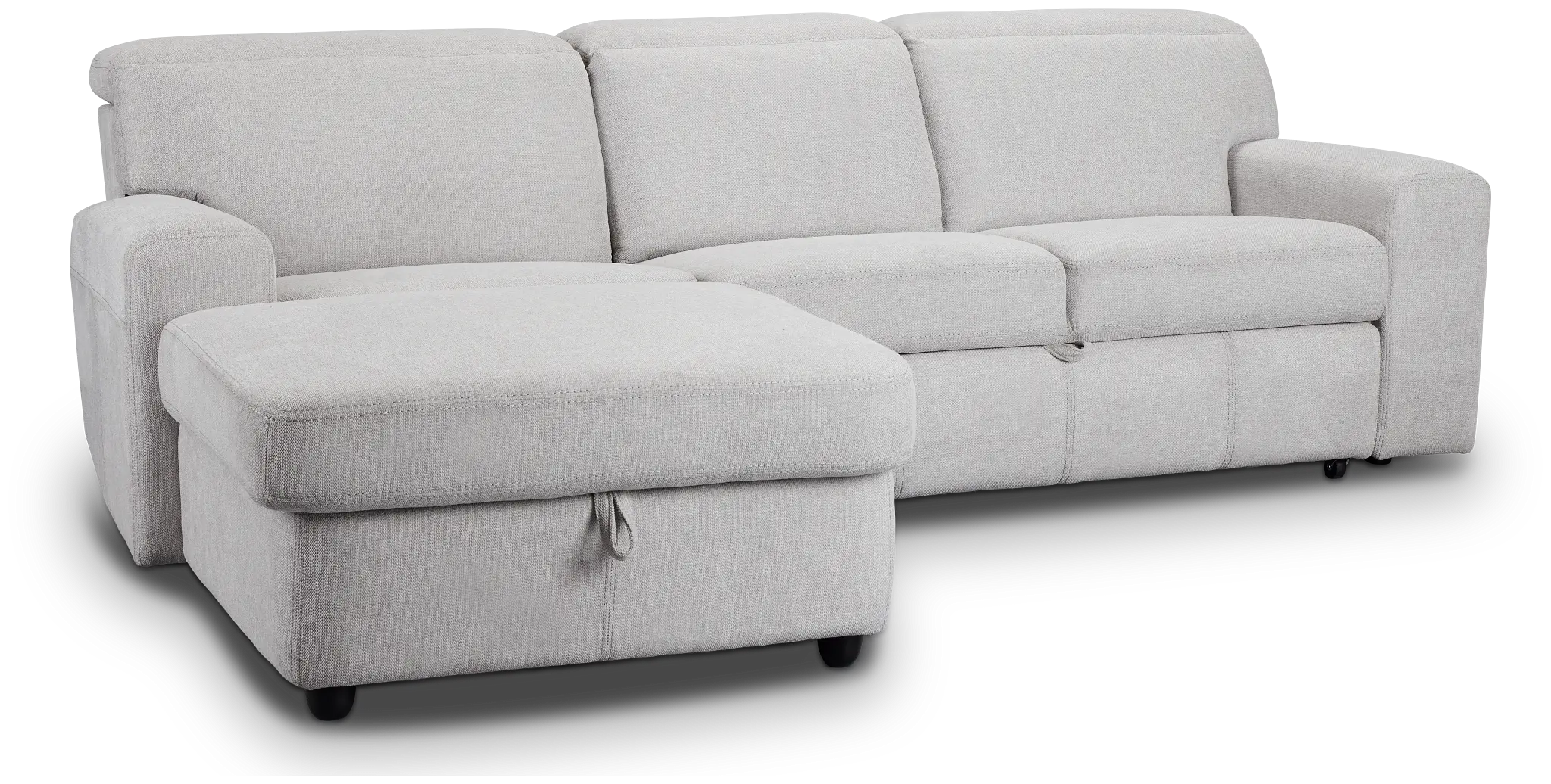 Callum Light Gray Storage Small Left Power Chaise Sleeper Sectional Callum Light Gray Storage Small Left Power Chaise Sleeper Sectional