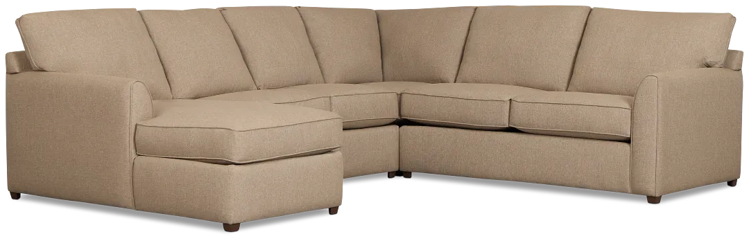Tate Brown Fabric Medium Left Chaise Sectional