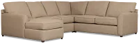 Tate Brown Fabric Medium Left Chaise Sectional