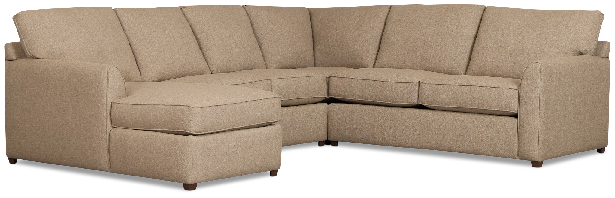 Tate Brown Fabric Medium Left Chaise Sectional