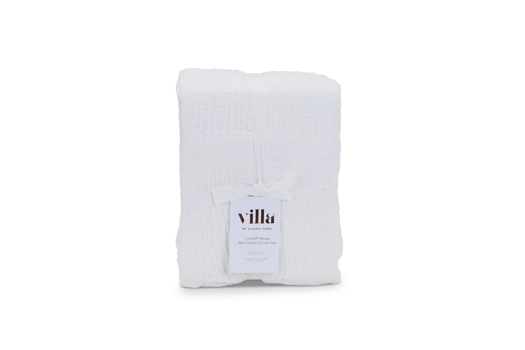 Cardaff White 3-piece Duvet Set Cardaff White 3-piece Duvet Set