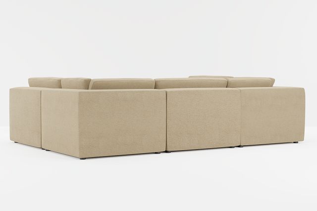 Destin Elite Taupe Fabric 6-piece Pit Sectional