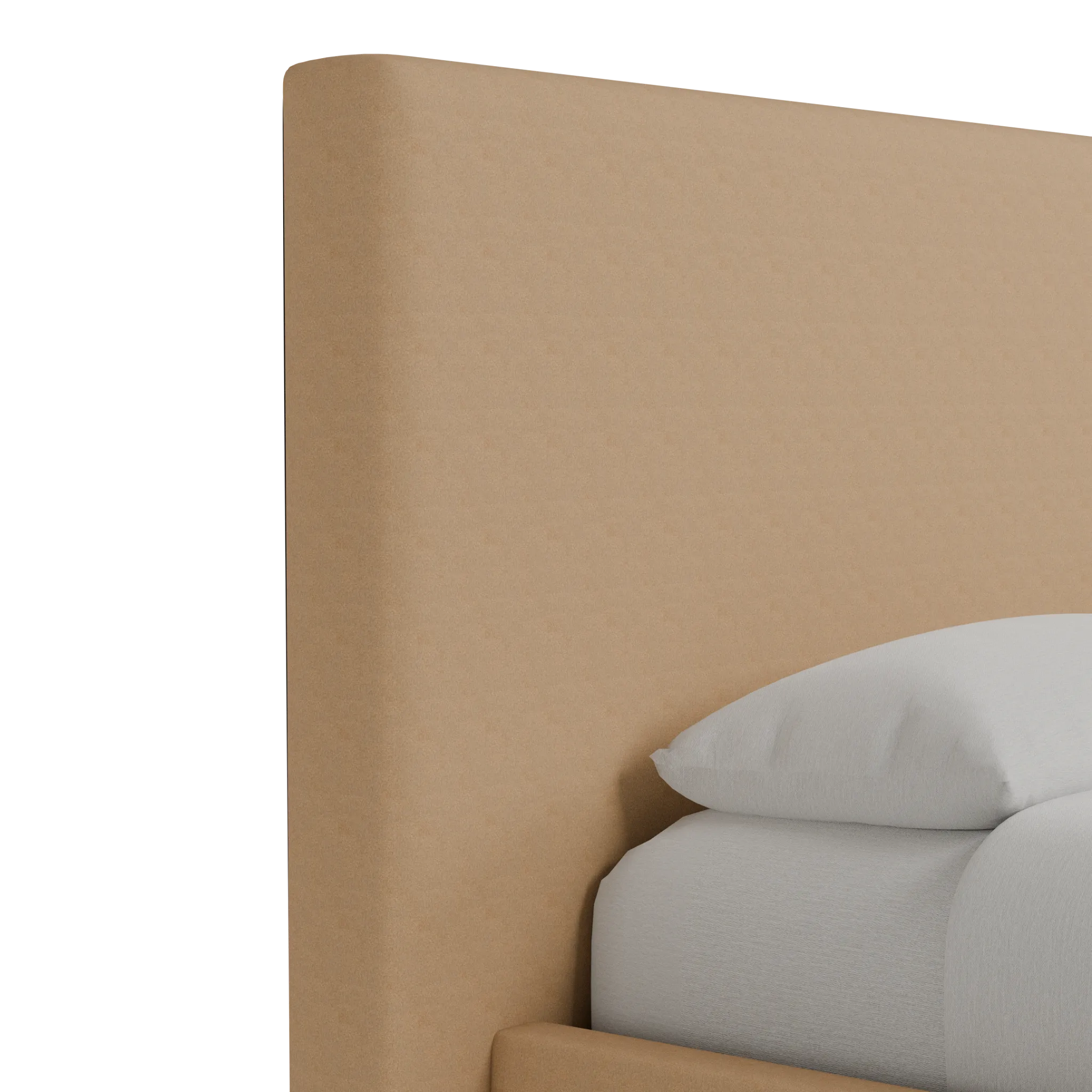 Grayton Merino Taupe 54" Upholstered Platform Bed