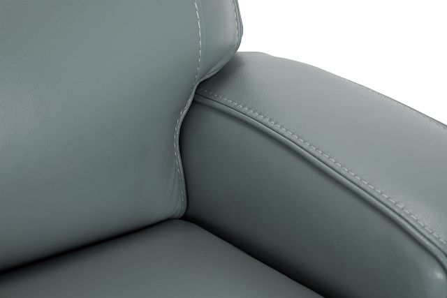 Reign Green Lthr/vinyl Power Recliner With Power Headrest