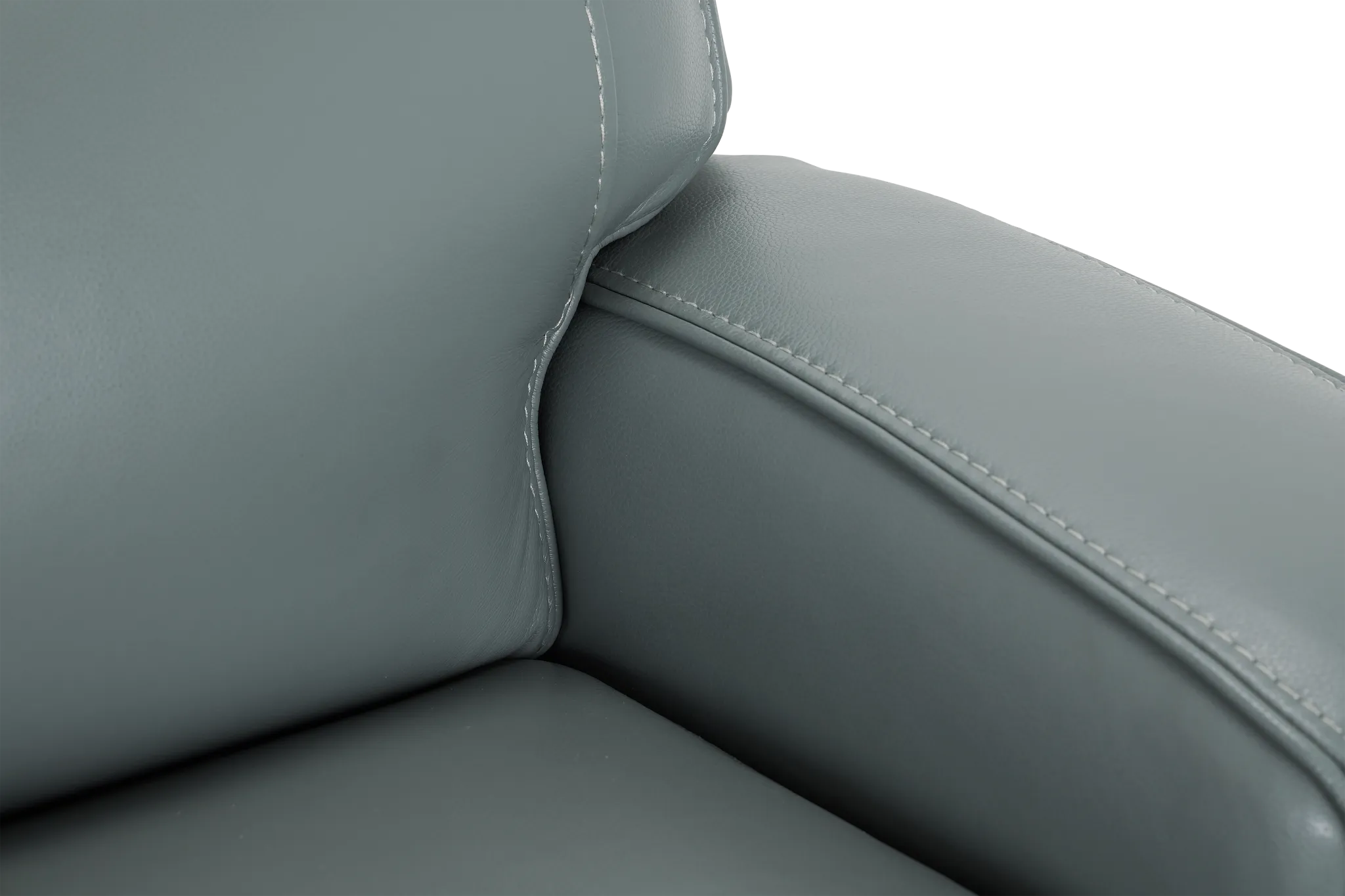 Reign Green Lthr/vinyl Power Recliner With Power Headrest