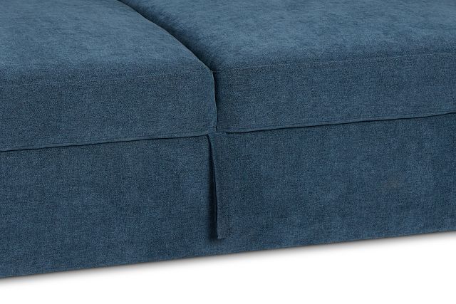 Addie Blue Fabric Medium Left Chaise Storage Sleeper Sectional